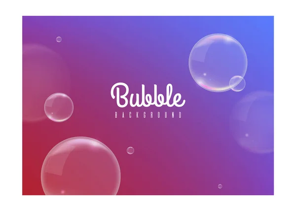 Realistische Achtergrond Met Bubbles Geïsoleerde Vectorelementen — Stockvector