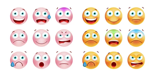 Cute Emoticon Cartoon Style White Background Изолированная Векторная Иллюстрация — стоковый вектор