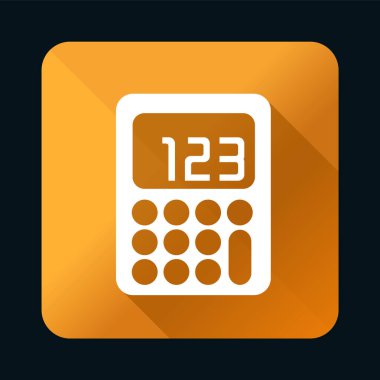 Siyah Arkaplanda Gerçekçi Renkli Düğme 'de Gölgeli Evrensel Beyaz Simge. İzole Vektör Elementleri