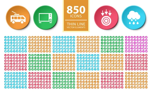 Conjunto Iconos Alta Calidad Botones Circulares Colores Con Saharauis Sobre — Archivo Imágenes Vectoriales