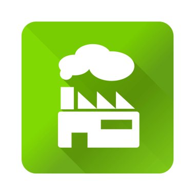 Düz Evrensel Beyaz Simge ve Gölgeler Arkaplanda Gerçekçi Renkli Düğme. İzole Vektör Elementleri