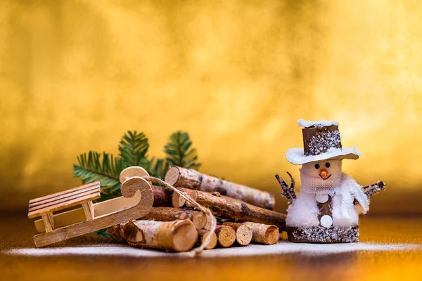 Capodanno Natale Albero Regali Sfondo Oro Candele Vacanza Sfondo Natale — Foto Stock