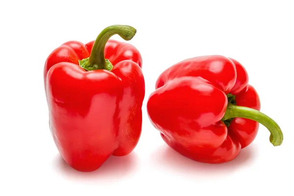 白色背景上的红红辣椒 — 图库照片