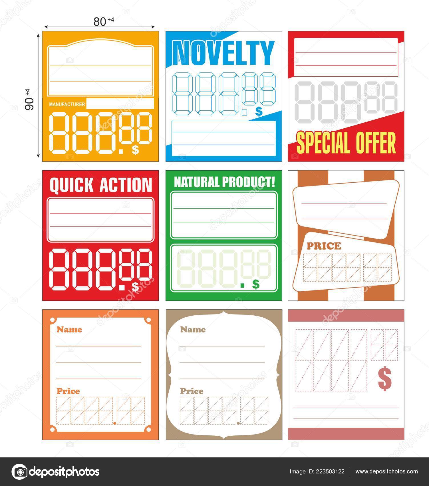 Template Blank For Price Stock Vector C Virtis 223503122