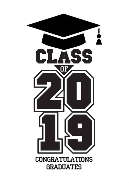2019 class_congratulations graduates — Stockový vektor