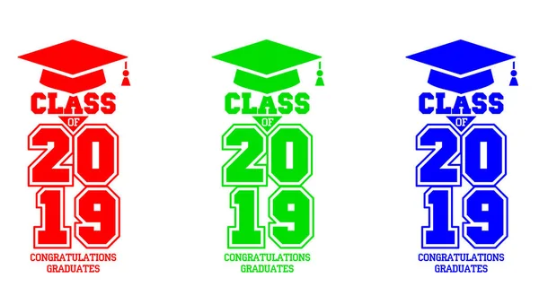 2019 class_congratulations graduates_RGB — Stockový vektor