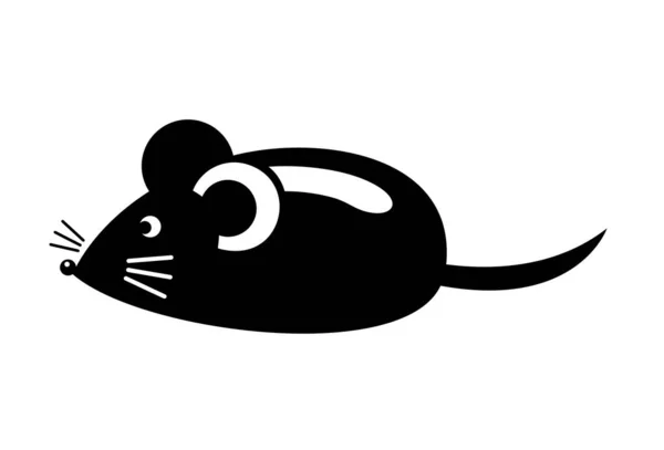 Símbolo 2020 - rata metálica o ratón — Vector de stock