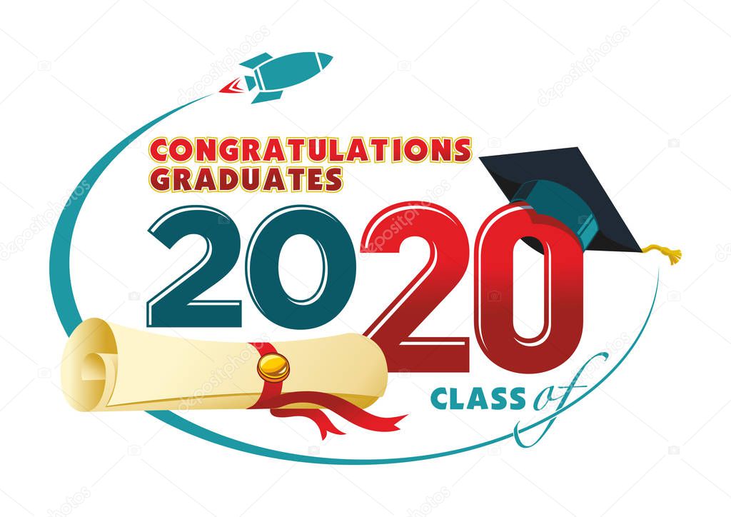 2020 congratulations graduates card — Stock Vector © Virtis #312463180