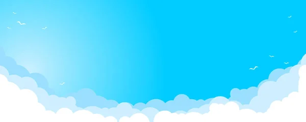 Cielo Nubes Paisaje Fondo Diseño Ilustración Vector — Vector de stock