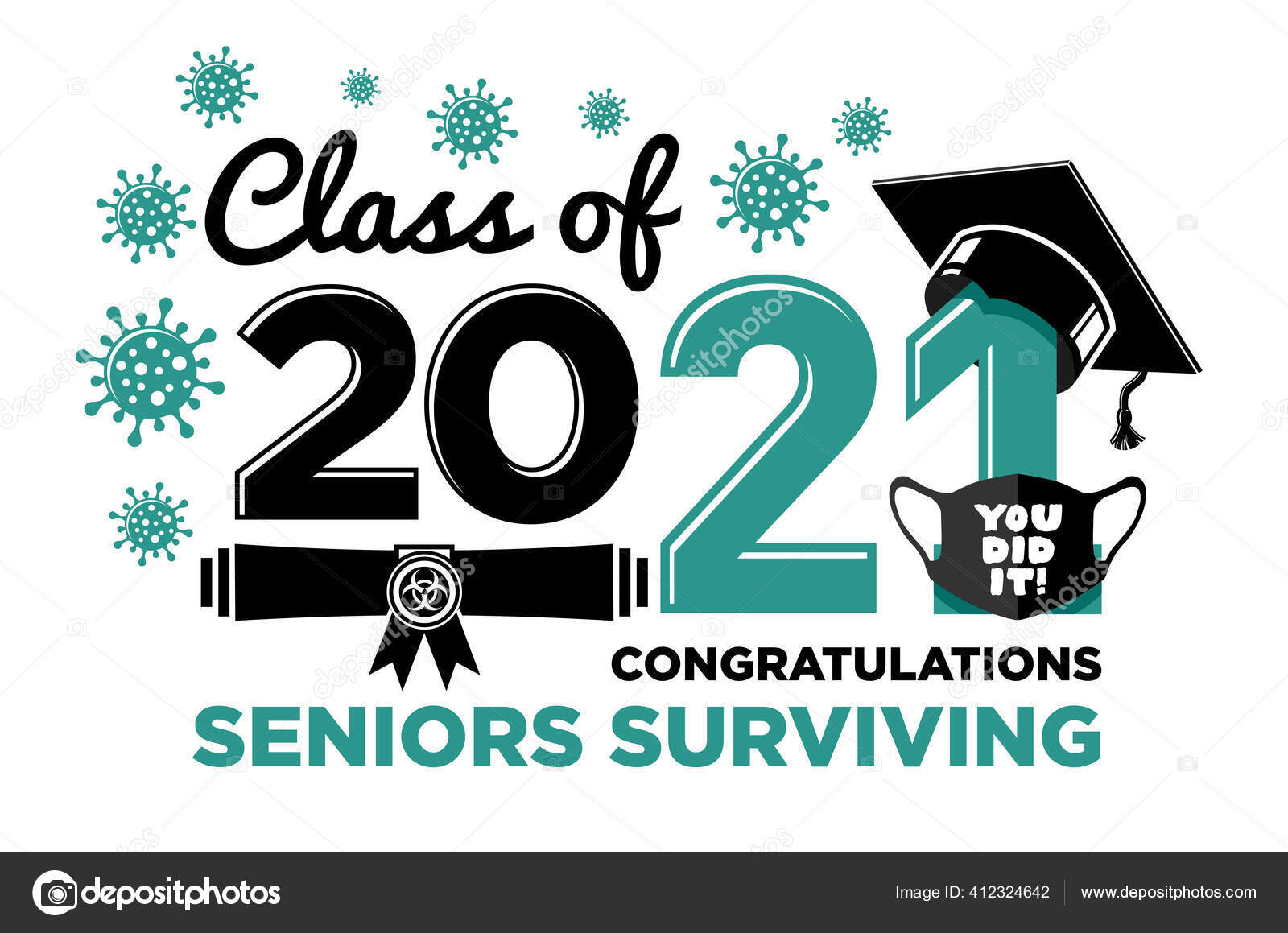 Congrats Seniors Class of 2024 Stock Vector