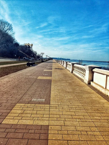 Vista Encantadora Rio Volga Nizhny Novgorod Rússia — Fotografia de Stock