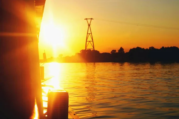 Volga Nehri 'nin büyüleyici manzarası, Nizhny Novgorod, Rusya