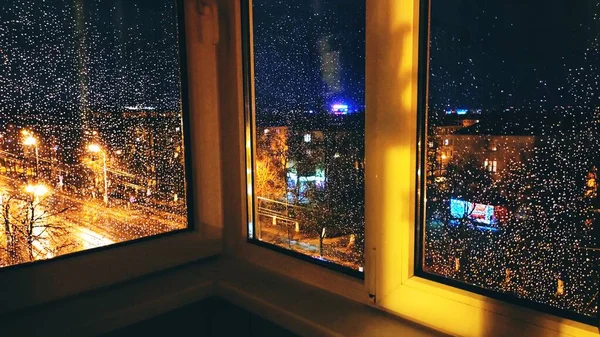 Rainy Cloudy Night Nizhny Novgorod Russia — Stock Photo, Image