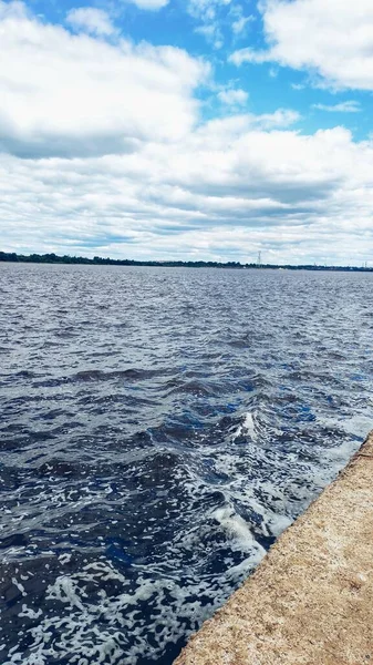 Belle Vue Sur Rivière Oka Nijni Novgorod Russie — Photo