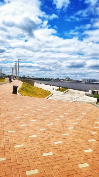 Oka Nehri Nin Güzel Manzarası Nizhny Novgorod Rusya — Stok fotoğraf