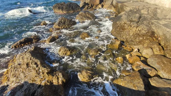 Starka Vågor Svarta Havet Foros — Stockfoto