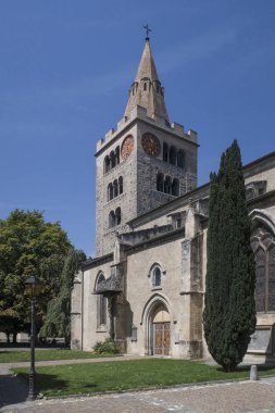 Sion'daki Notre Dame du Glarier Katedrali Orignal Batı Kulesi