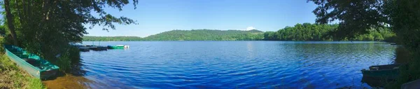 Vista Panorámica Del Lago Aydat Auvernia Puy Dome — Foto de Stock