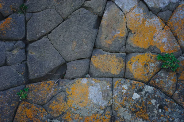 天然石墙 地质现象 — 图库照片