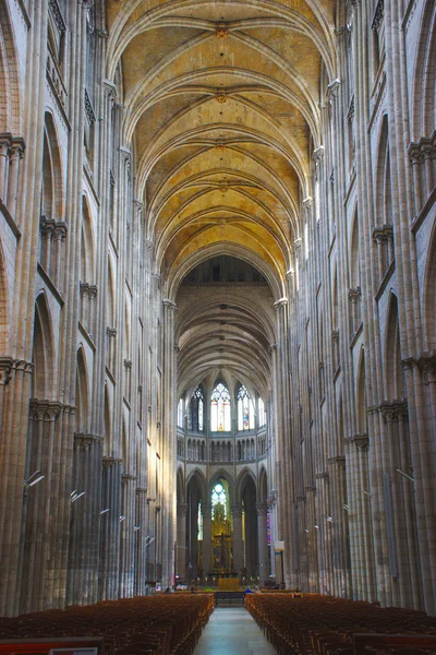 Székesegyház Notre Dame Rouen Középső Hajó — Stock Fotó