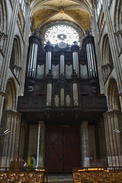 Orgel Der Kathedrale Notre Dame Rouen — Stockfoto