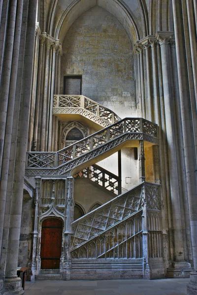 Kathedrale Notre Dame Rouen Treppe Der Buchhändler Nördlichen Querschiff — Stockfoto