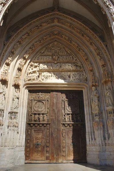 Details Der Tür Der Kirche Saint Maclou Rouen Normandie — Stockfoto