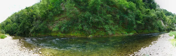 Panoramautsikt Över Det Genomskinliga Vattnet Floden Bourne Isere Frankrike — Stockfoto