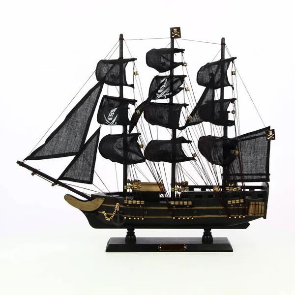 Model of ship on white background