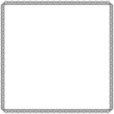 Siyah çizgiler üzerinde beyaz arka plan, vektör illüstrasyon izole sipariş birçok girdap süslü ile siyah çerçeve titreşimli