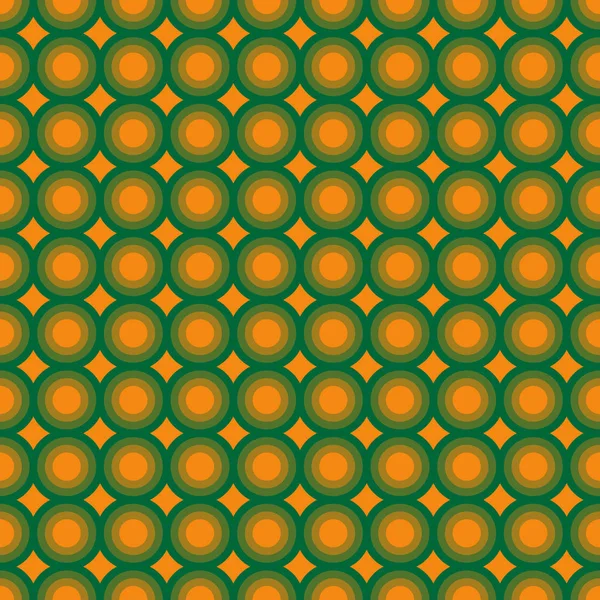 Απρόσκοπτη Αφηρημένο Διανυσματικό Μοτίβο Γεωμετρικών Σχημάτων Ομόκεντρους Κύκλους Πράσινο Και — Διανυσματικό Αρχείο