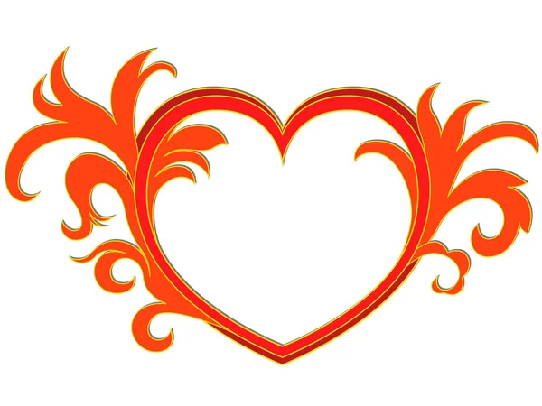 Patrón Vectorial San Valentín Con Corazón Elementos Florales Colores Rojo — Archivo Imágenes Vectoriales