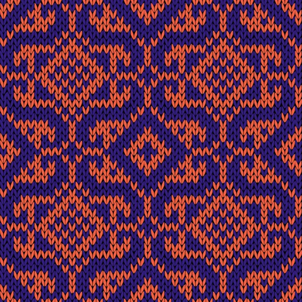 Patrón Vectorial Ornamental Punto Sin Costura Tonos Violeta Terracota Como — Vector de stock