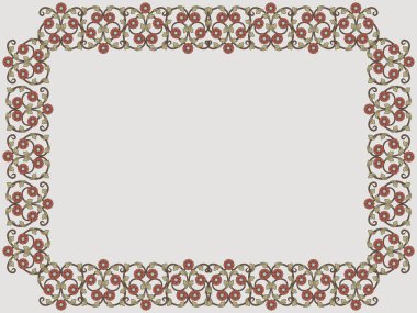 Dekoratif çiçek çerçevesi