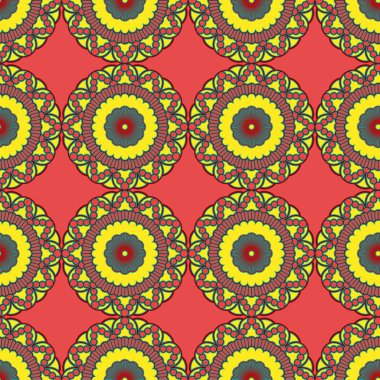 Kontrast Dikişsiz dekoratif desen