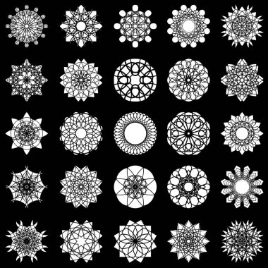 Yirmi beş kar taneleri kümesi