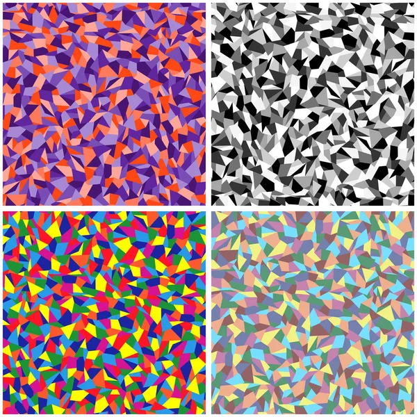 Conjunto de cuatro patrones abstractos sin costura — Archivo Imágenes Vectoriales