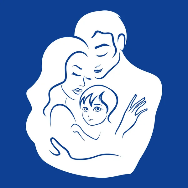 Logo vector de familie iubitoare — Vector de stoc