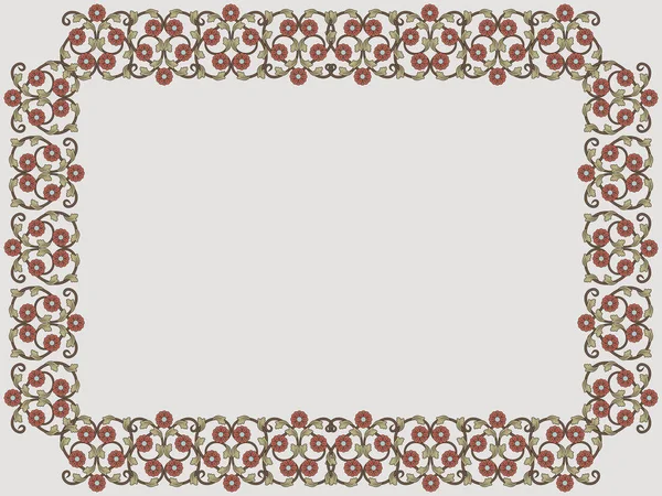 Dekorativní květinový rám — Stockový vektor