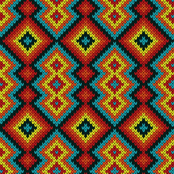 Multicolore tricoté motif sans couture — Image vectorielle