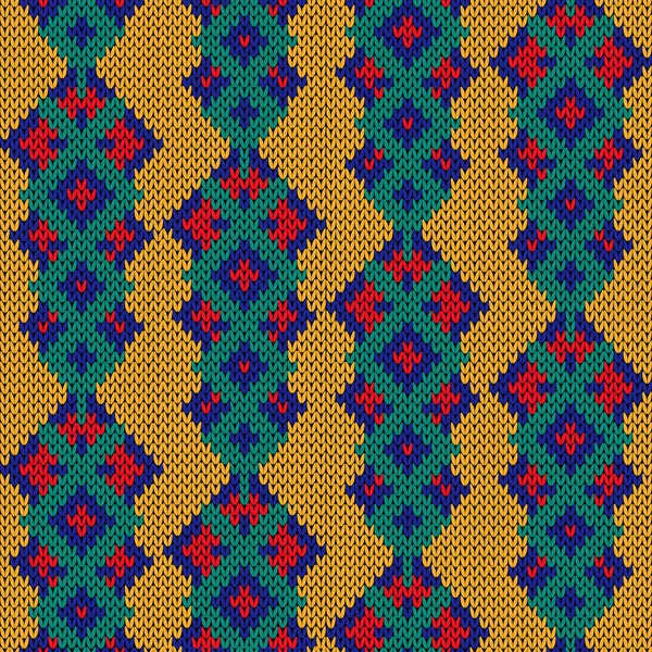 Motif tricoté multicolore sans couture — Image vectorielle