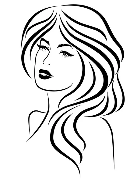 Lady with sensual face — Stock Vector