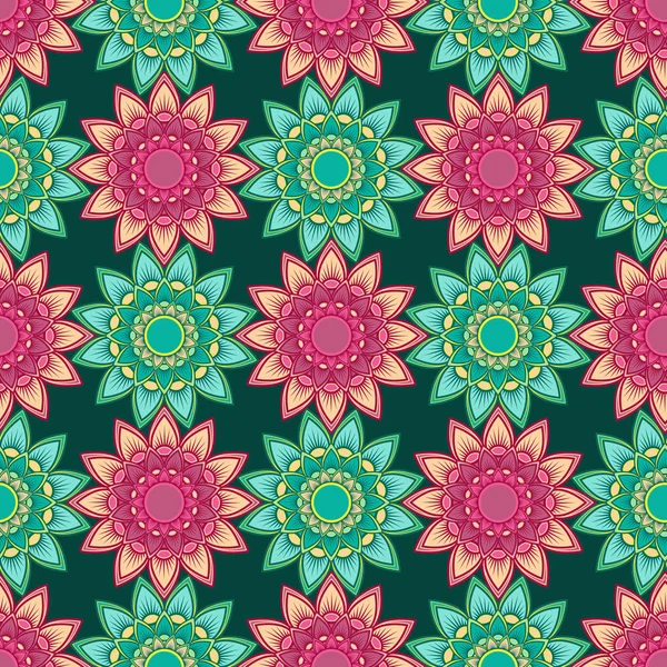 Delicado patrón floral sin costuras — Vector de stock