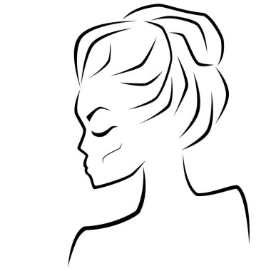 Şehvetli kadın soyut yüz 