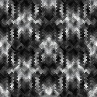 Monokrom örme dikişsiz desen