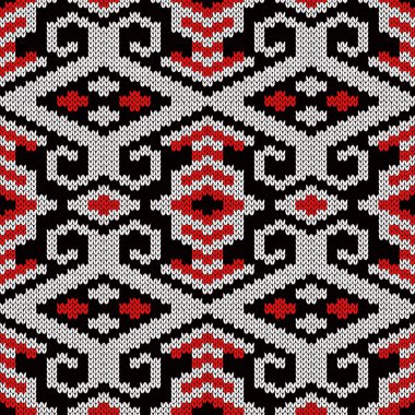 Süslü Dikişsiz örgü desen