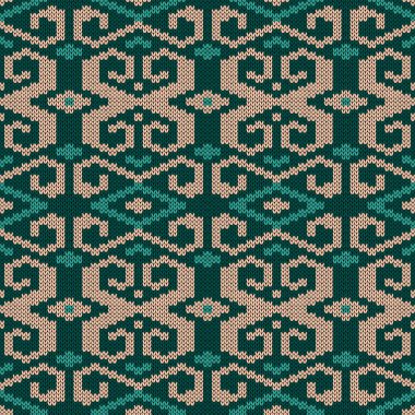 Seamless süslü örgü modeli