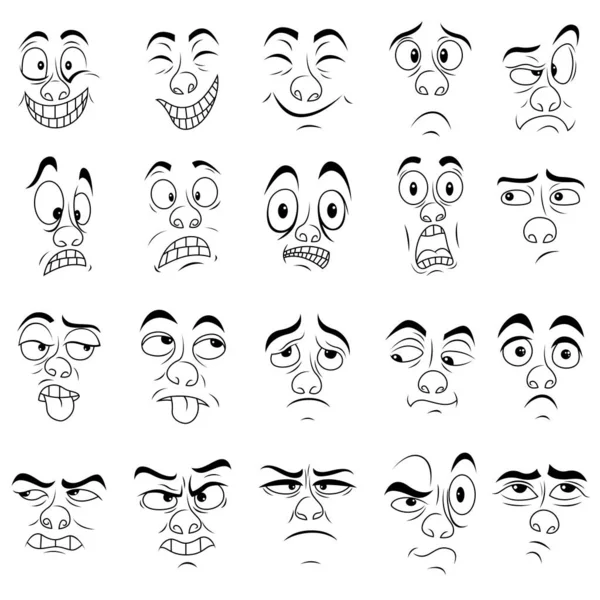 Yirmi eğlenceli erkek grimaces seti 