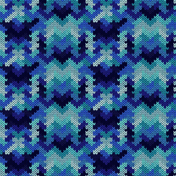 Abstrato tricotado sem costura padrão ornamentado — Vetor de Stock