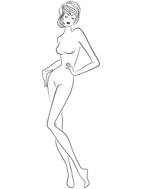 Zarif ince genç kadın